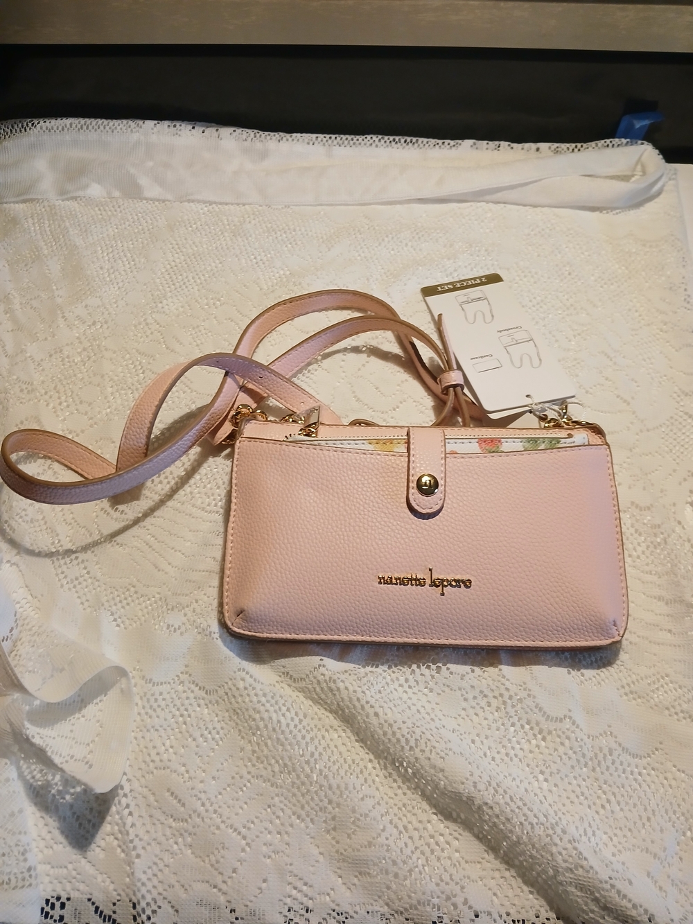 Nanette Lepore Pink Crossbody Wallet